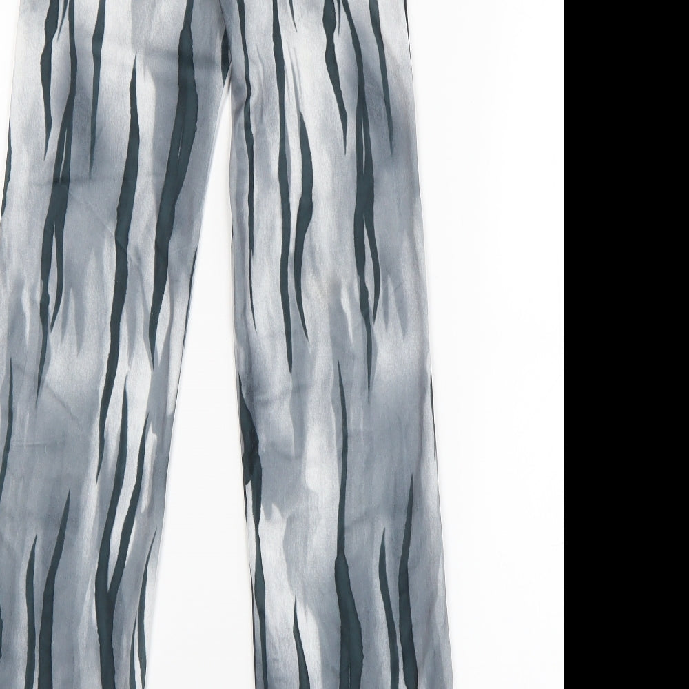 Lauren A. Smith Womens Grey Animal Print Trousers Size 4 L29 in