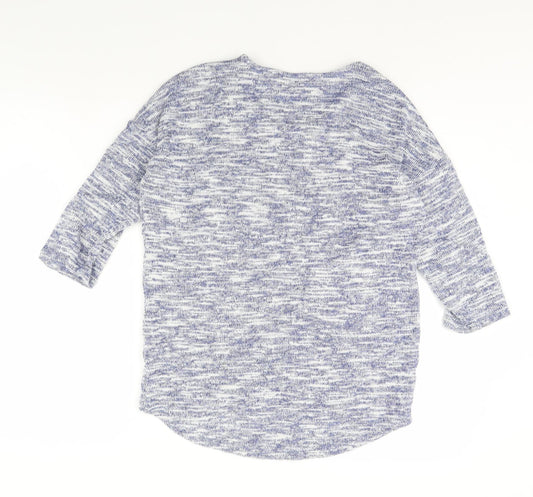 F&F Womens Blue Pullover Jumper Size 8