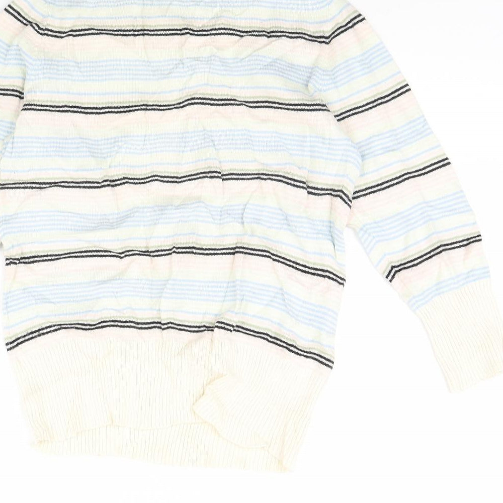 Gap Womens Ivory Striped Pullover Jumper Size M