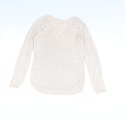 Womens UK Size XS H&M Pink Pullover Jumper