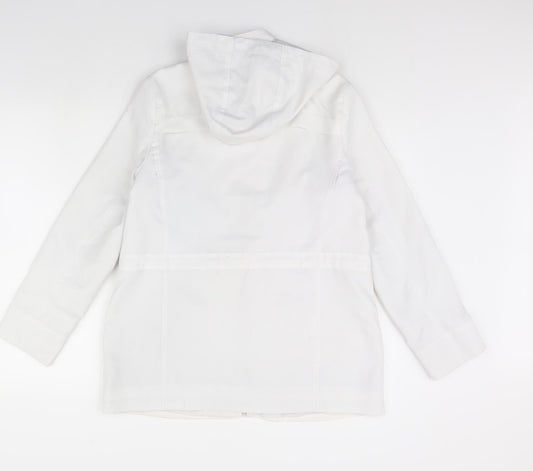 BM Womens White Jacket Coat Size 10