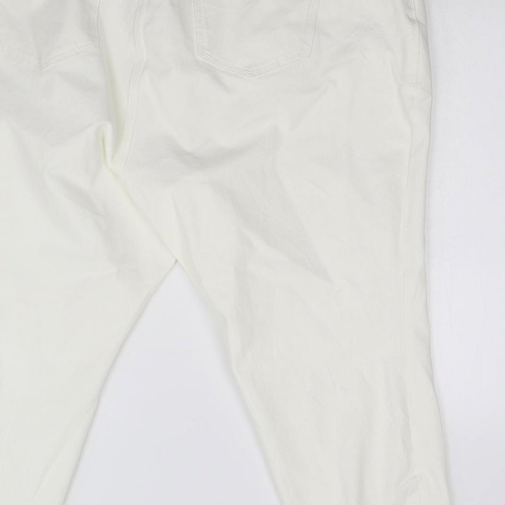 Womens UK Size 28 Preworn Regular Fit Skinny Ivory Jeans