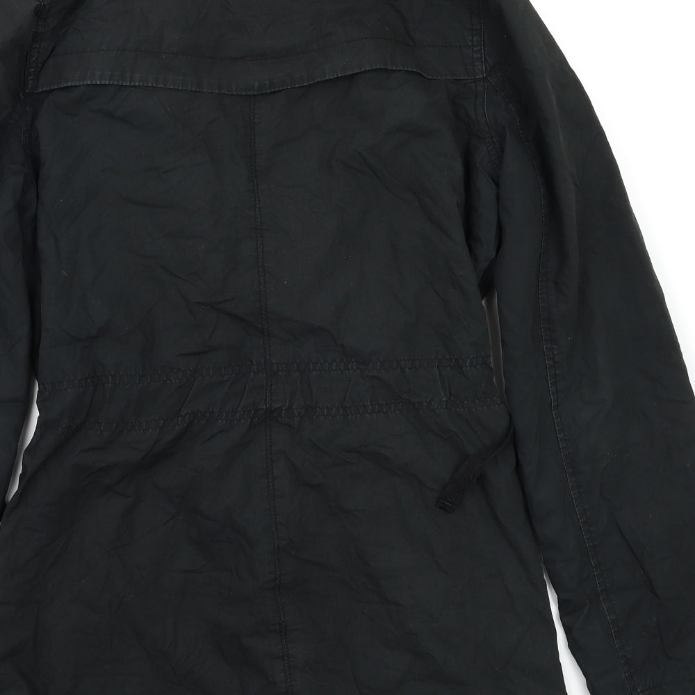 Authentic Womens Black Parka Jacket Size 10