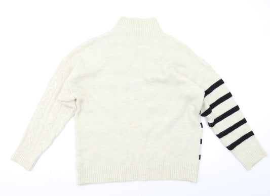 Womens UK Size S M&Co White Pullover Jumper