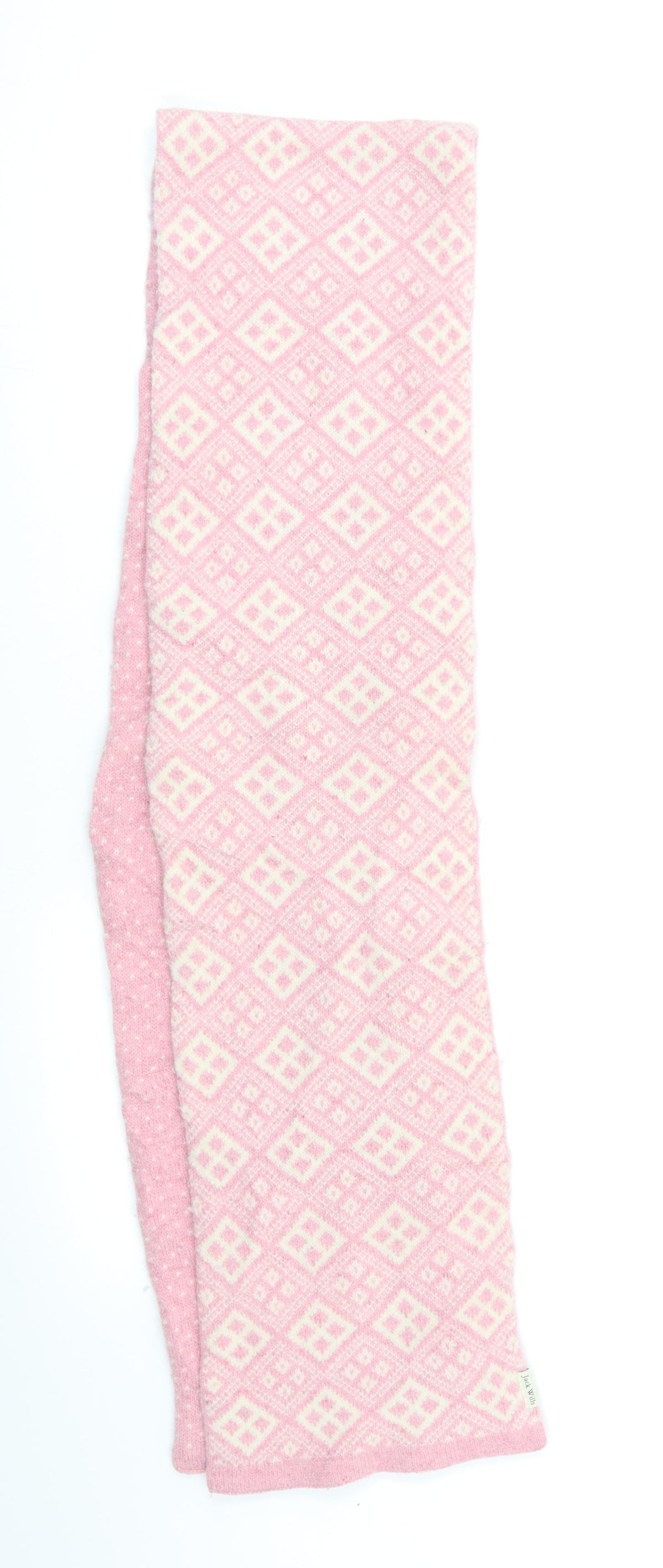 Jack Wills Womens Pink Geometric Scarf
