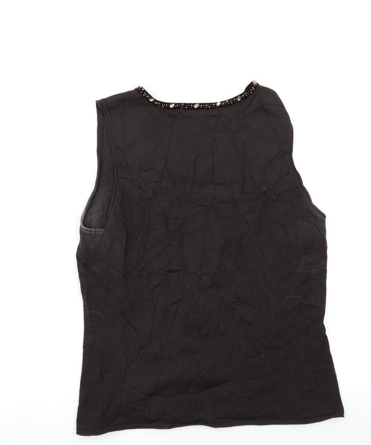 Betty Barclay Womens Brown Basic Tank Size 16 - beaded detail