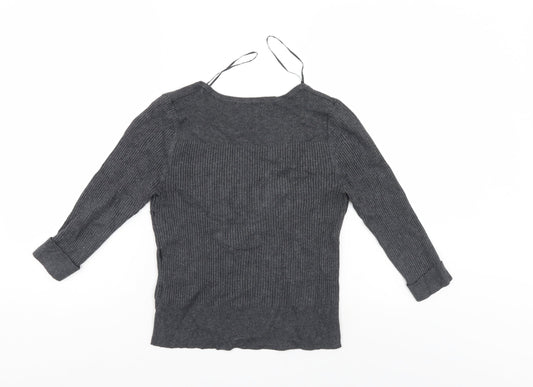 Womens UK Size 10 M&S Grey Pullover Jumper