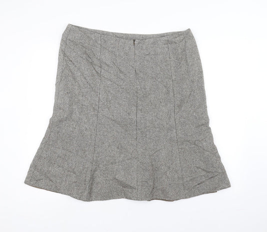 AMARANTO Womens White Striped  A-Line Skirt Size 18