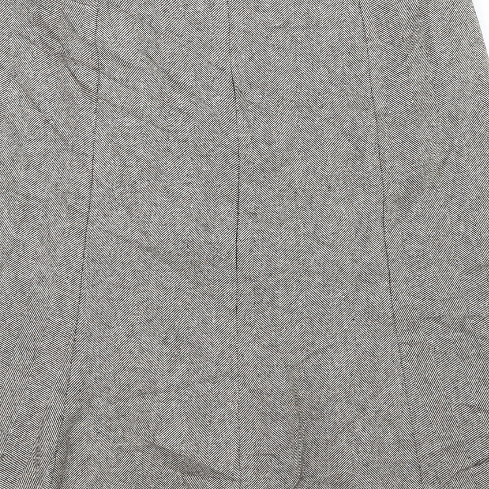 AMARANTO Womens White Striped A-Line Skirt Size 18