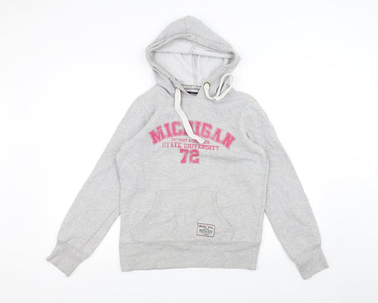Womens UK Size M Brave Soul Grey Pullover Hoodie
