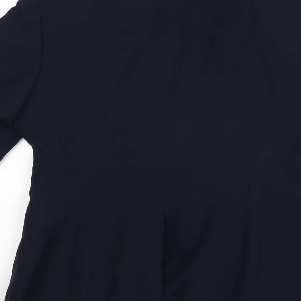 Blue Leaf Womens Blue Jacket Blazer Size 12