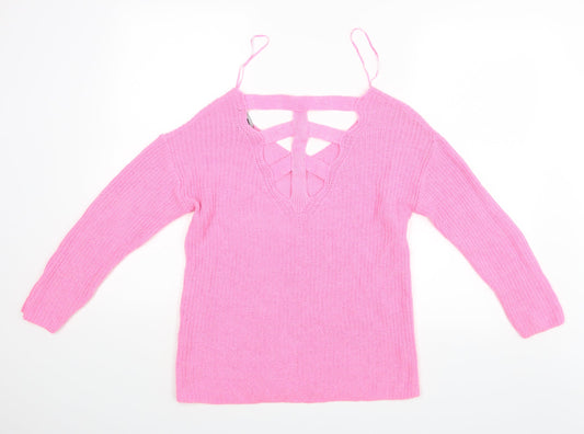 Womens UK Size XS Atmosphere Pink Basic Blouse