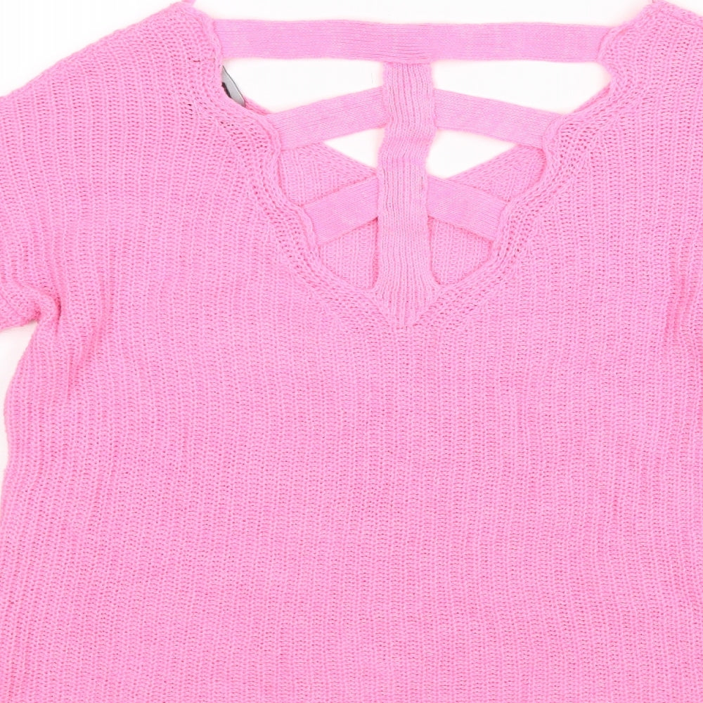 Womens UK Size XS Atmosphere Pink Basic Blouse