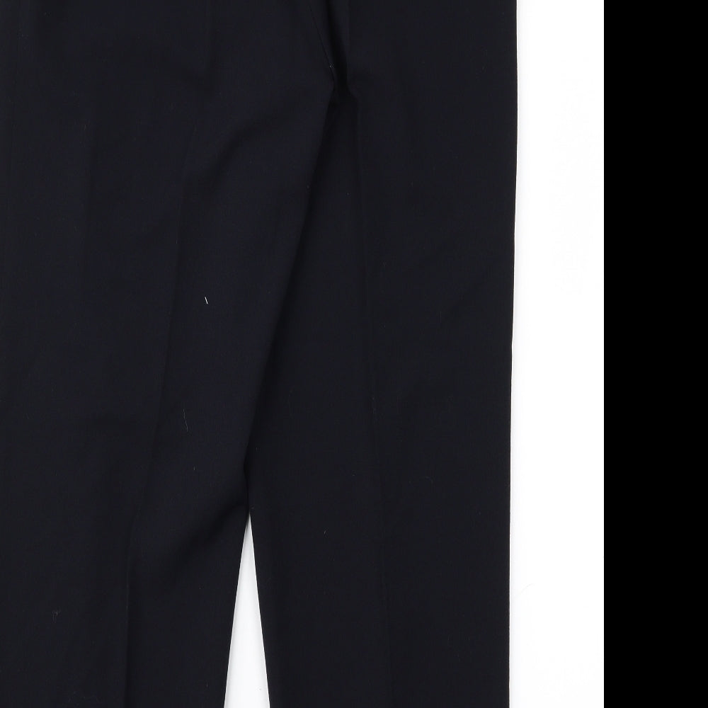 Womens UK Size 14 Preworn Regular Fit Black Trousers