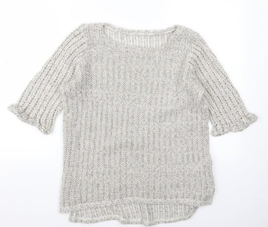 Womens UK Size 8 Preworn Beige Pullover Jumper