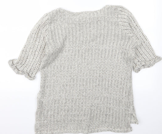 Womens UK Size 8 Preworn Beige Pullover Jumper