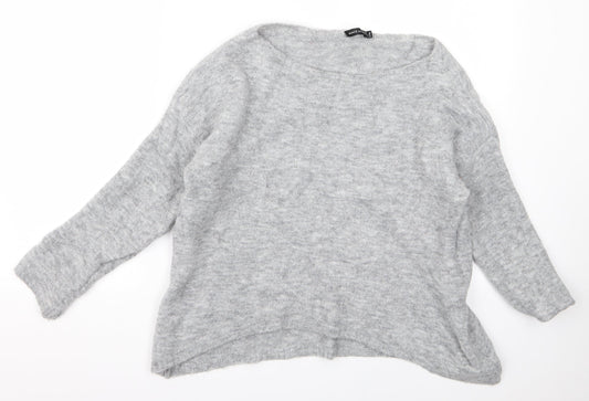 Womens UK Size S Preworn Grey Pullover Jumper
