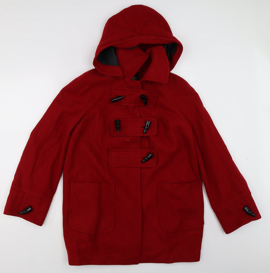Womens UK Size 10 River Island Red Overcoat