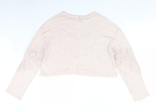 Womens UK Size S H&M Pink Pullover Jumper