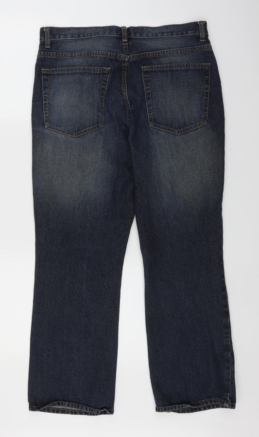 George Mens Blue Denim Straight Jeans Size 34 in L27 in