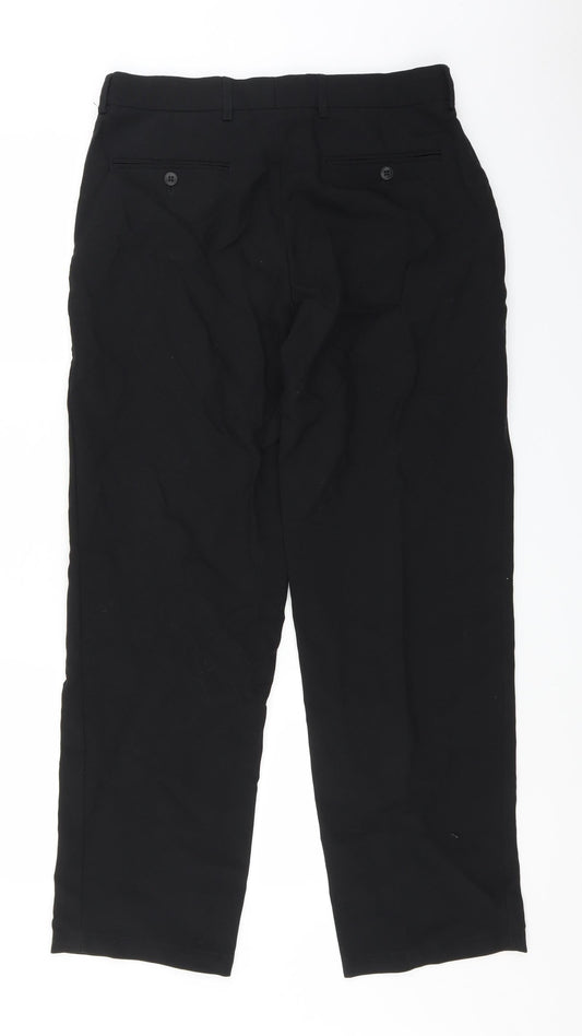Preworn Mens Black Trousers Size 32 in L29 in