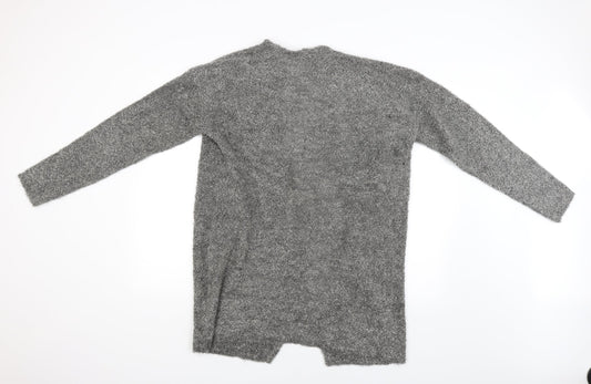 Womens UK Size L Papaya Grey Cardigan Jumper