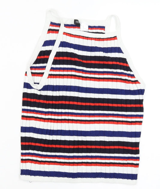 Divided Womens Multicoloured Striped Tank Dress Size L