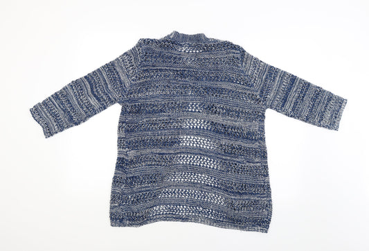 Isle Womens Blue Cardigan Jumper Size 14