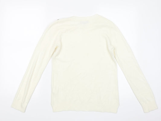 Primark Womens Ivory Knit Pullover Jumper Size 8