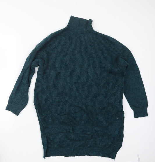 Bershka Womens Blue Knit Pullover Jumper Size M