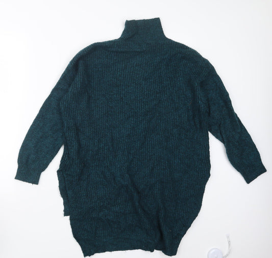 Bershka Womens Blue Knit Pullover Jumper Size M