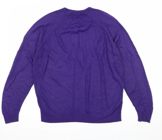 Littlewoods Womens Purple Knit Pullover Jumper Size 12