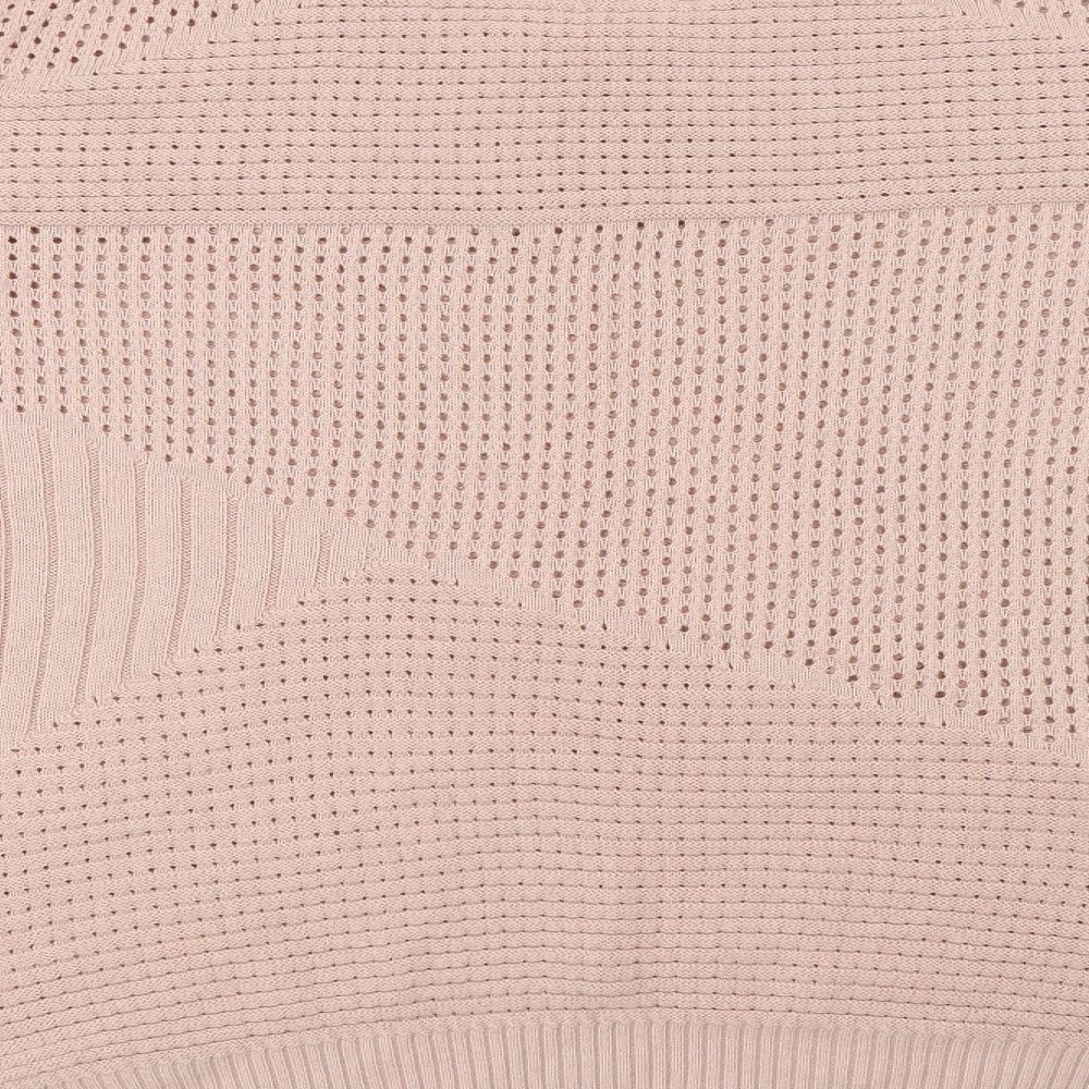 Dorothy Perkins Womens Pink Geometric Knit Pullover Jumper Size 16