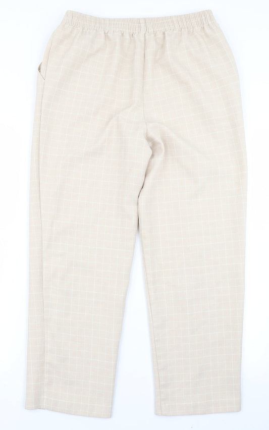Womens UK Size 12 Marks & Spencer Regular Fit Beige Trousers