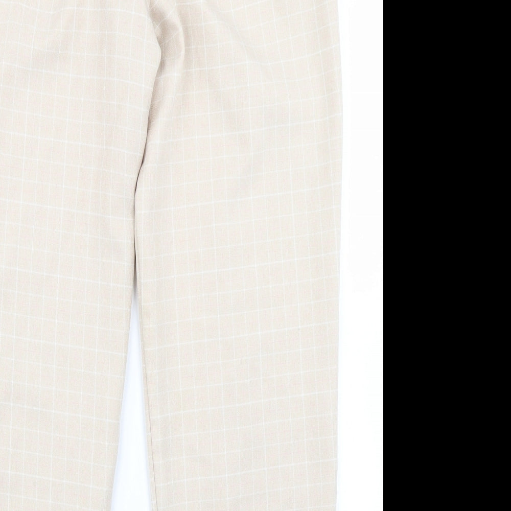 Womens UK Size 12 Marks & Spencer Regular Fit Beige Trousers