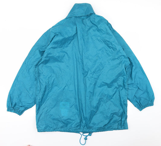 Highpoint Womens Blue Rain Coat Coat Size 16