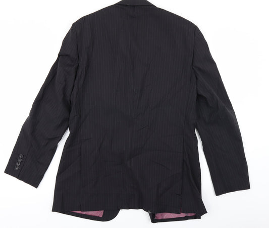 Mens UK Size 38 REMUS Regular Black Suit Jacket