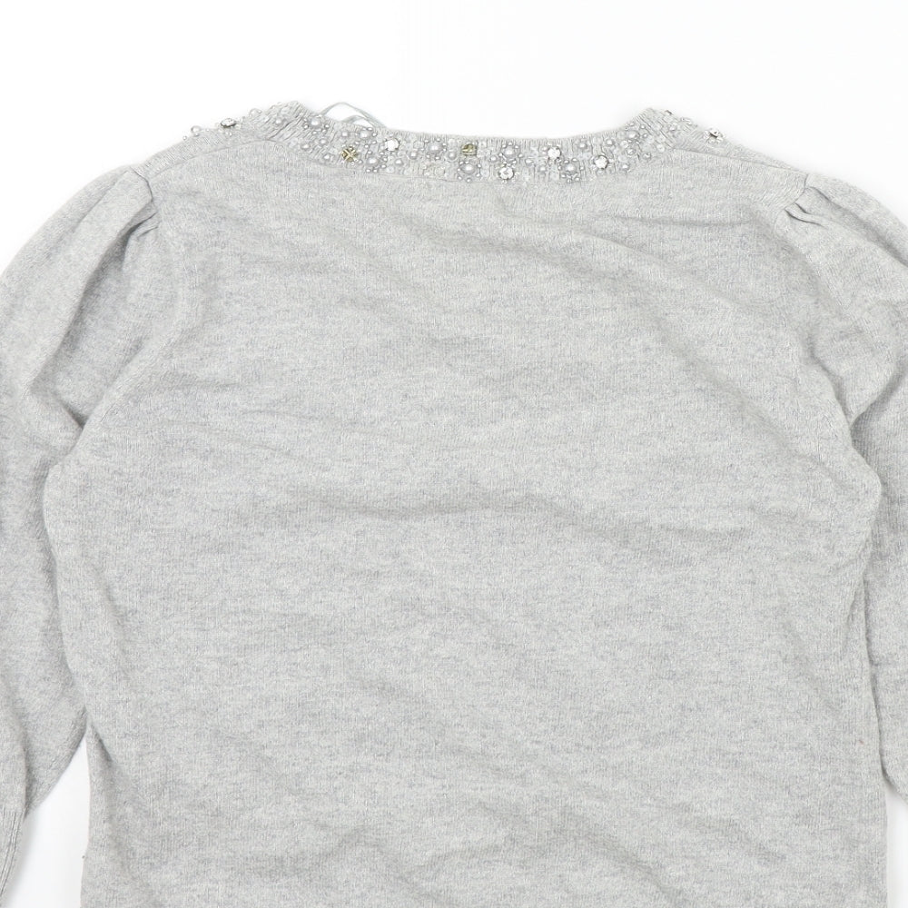 Womens UK Size M Monsoon Grey Pullover Jumper