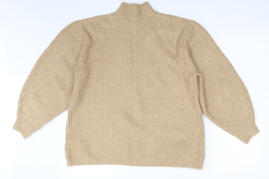 Womens UK Size S New Look Gold Pullover Jumper