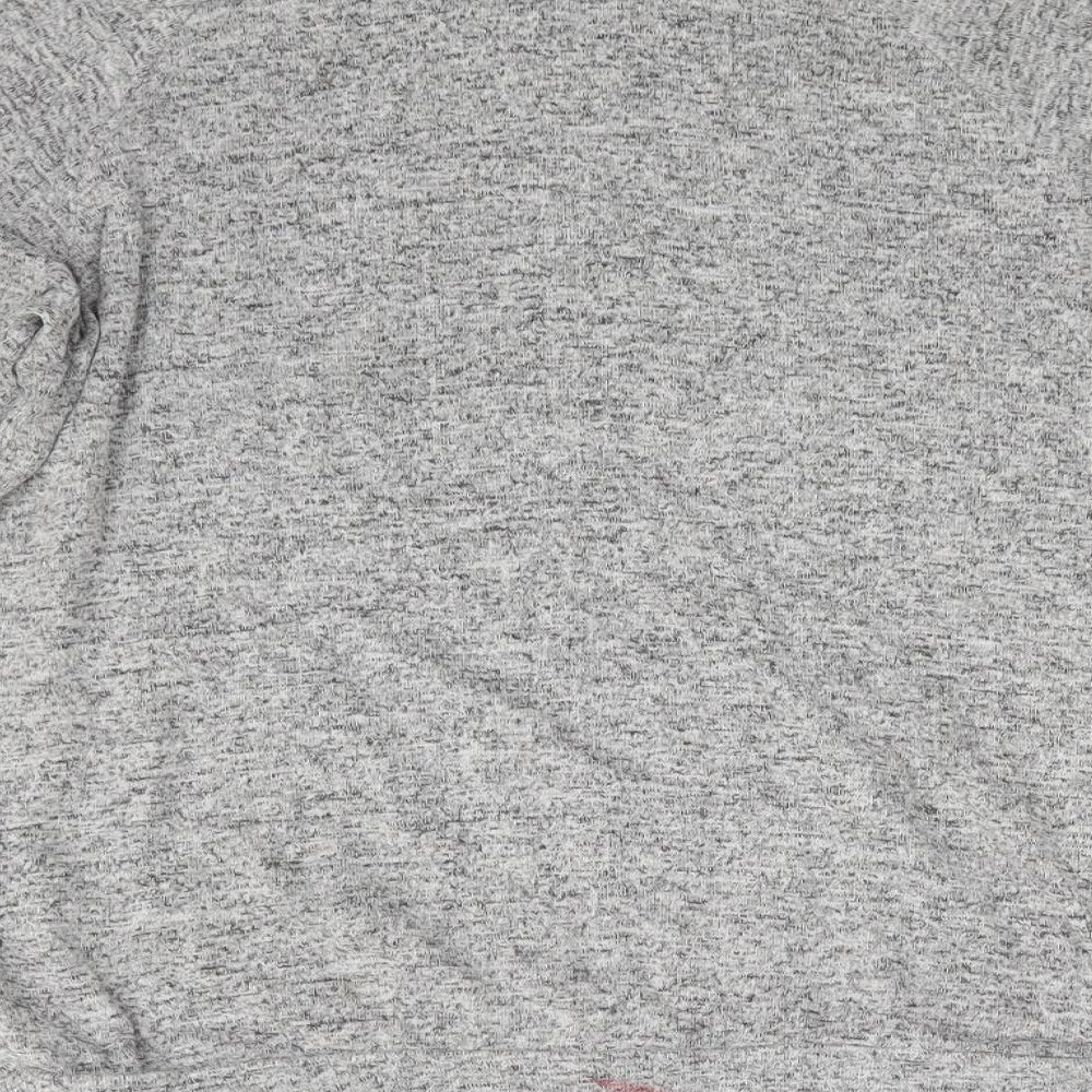Brand and care label for Atmosphere women’s grey pullover sweatshirt, size UK 10