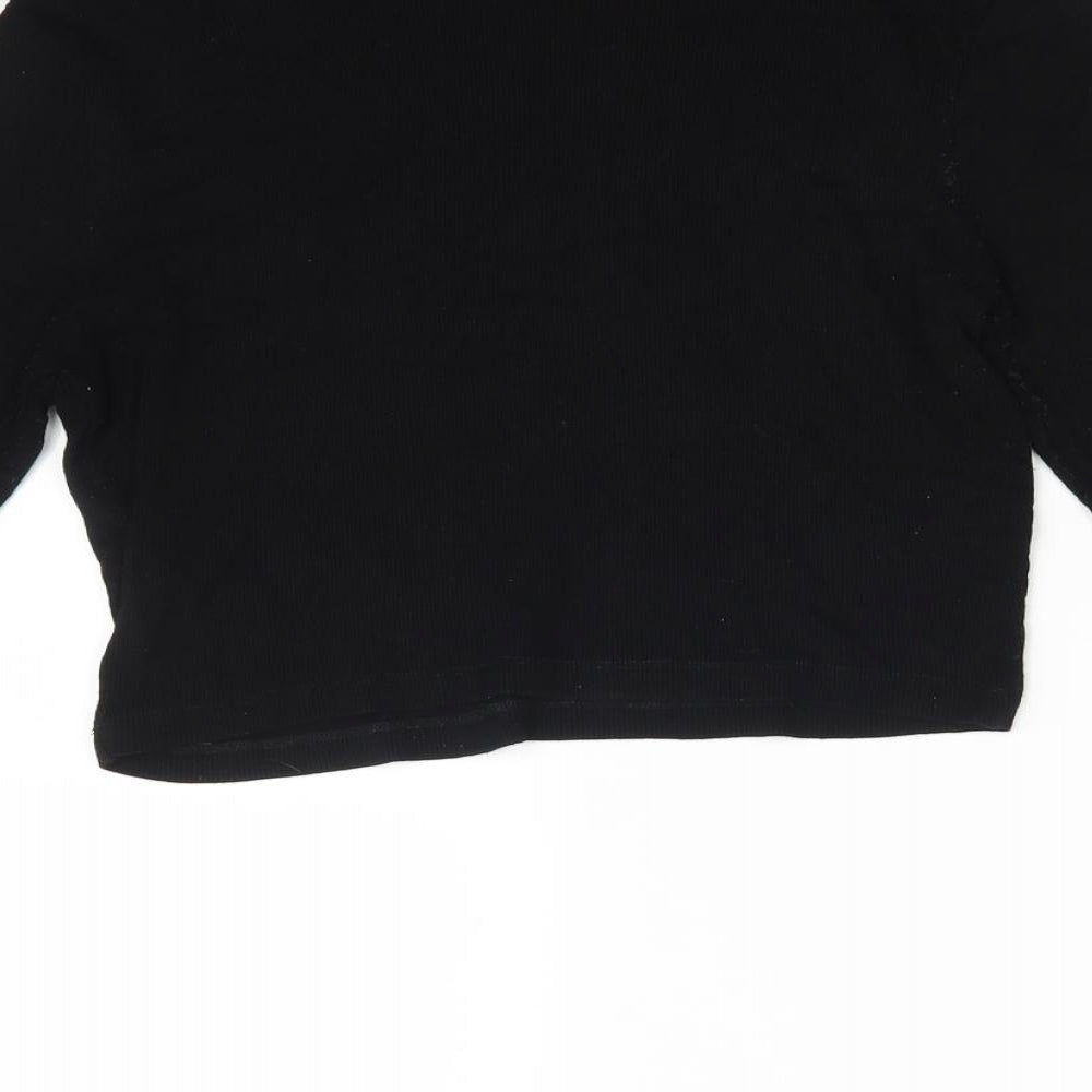 Womens UK Size 12 ASOS Black Basic T-Shirt