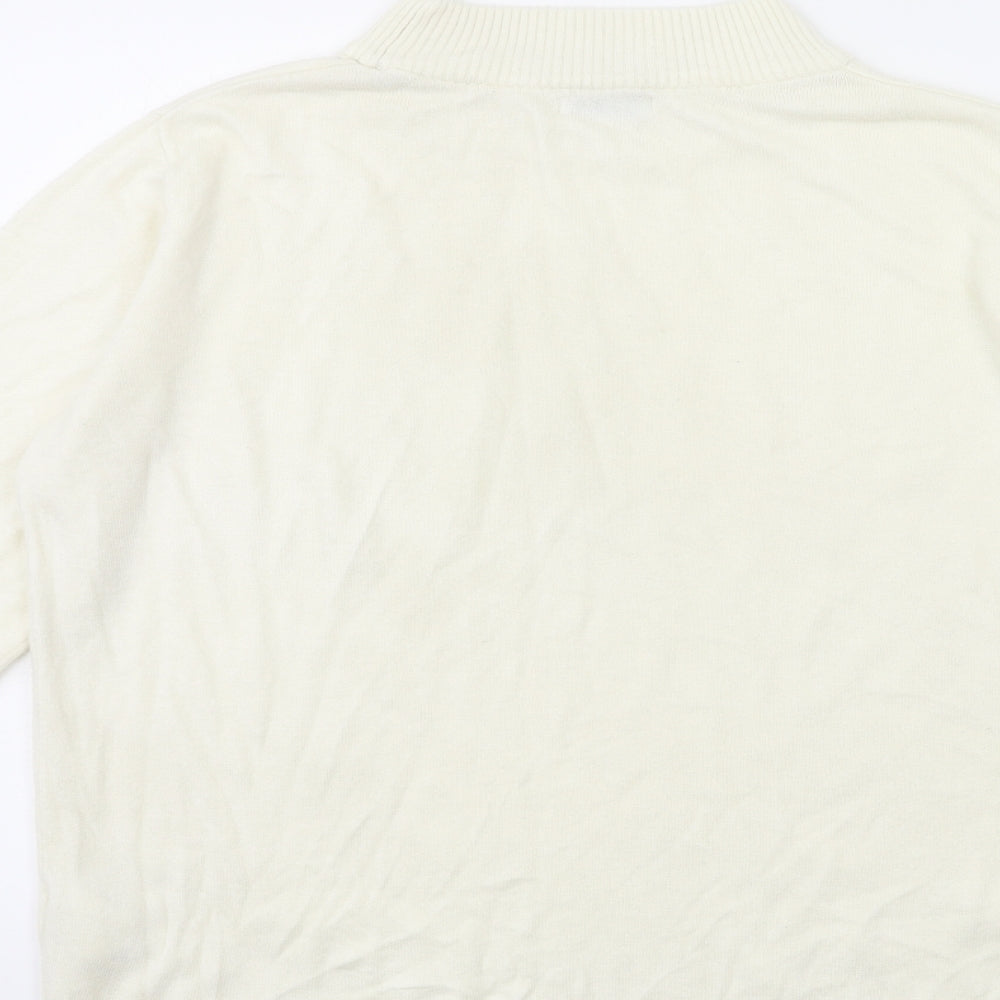 Damart Womens White Knit Pullover Jumper Size 18