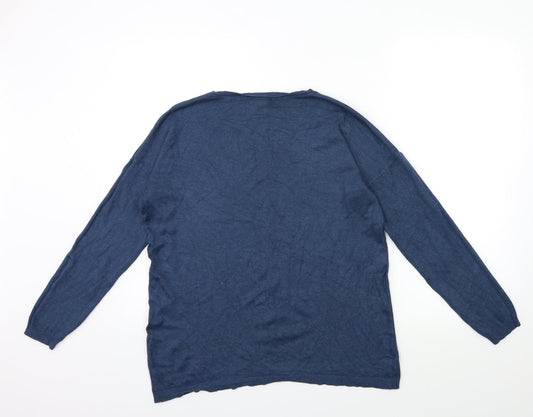 Womens UK Size 14 Atmosphere Blue Pullover Jumper