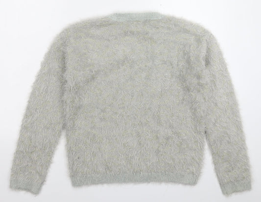 Womens UK Size M Papaya Grey Pullover Jumper