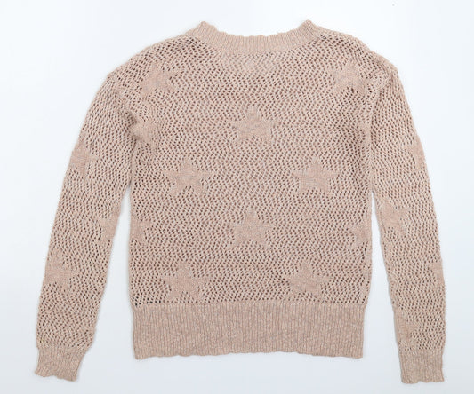 George Womens Pink Knit Pullover Jumper Size 12