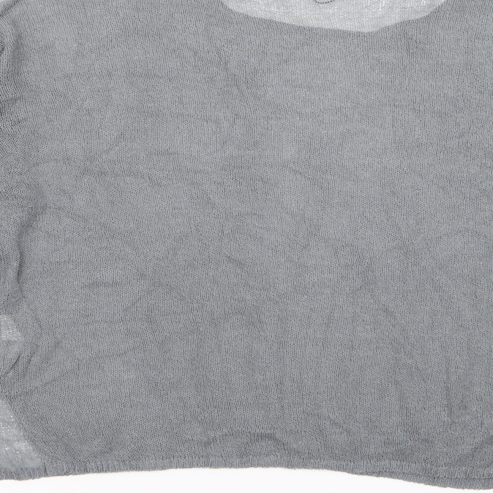 bershka bs girl Womens Grey Basic T-Shirt Size 6