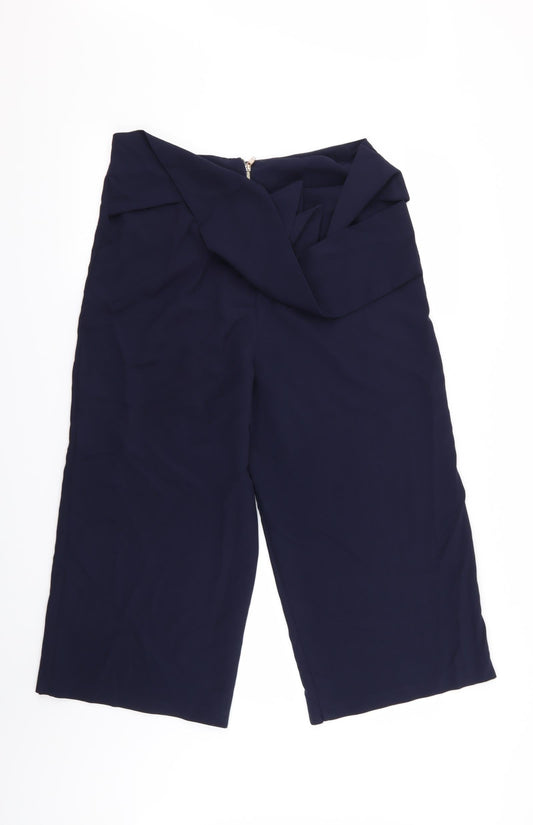 Womens UK Size 12 ASOS Regular Fit Capri Blue Trousers