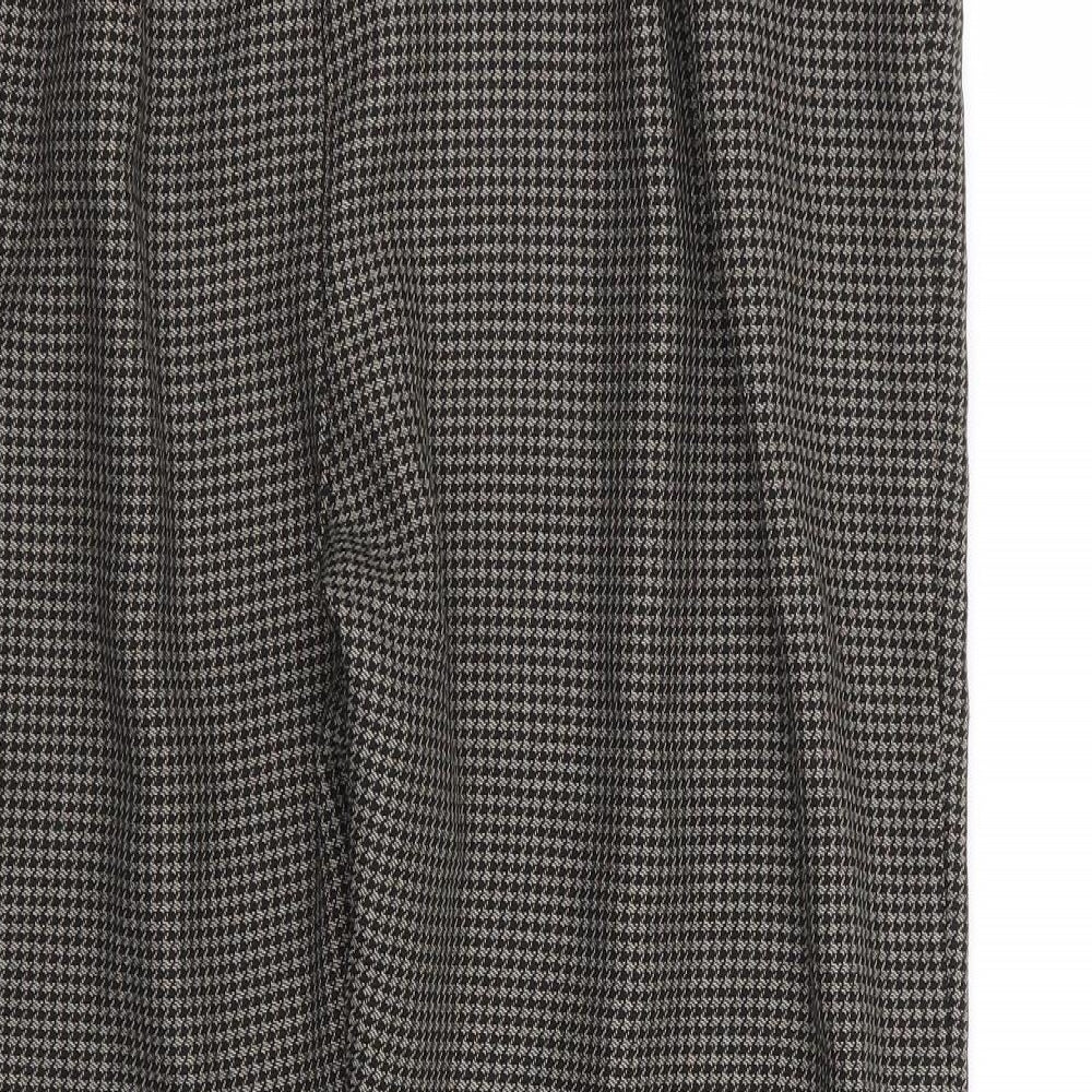 Womens UK Size 14 Preworn Regular Fit Brown Trousers