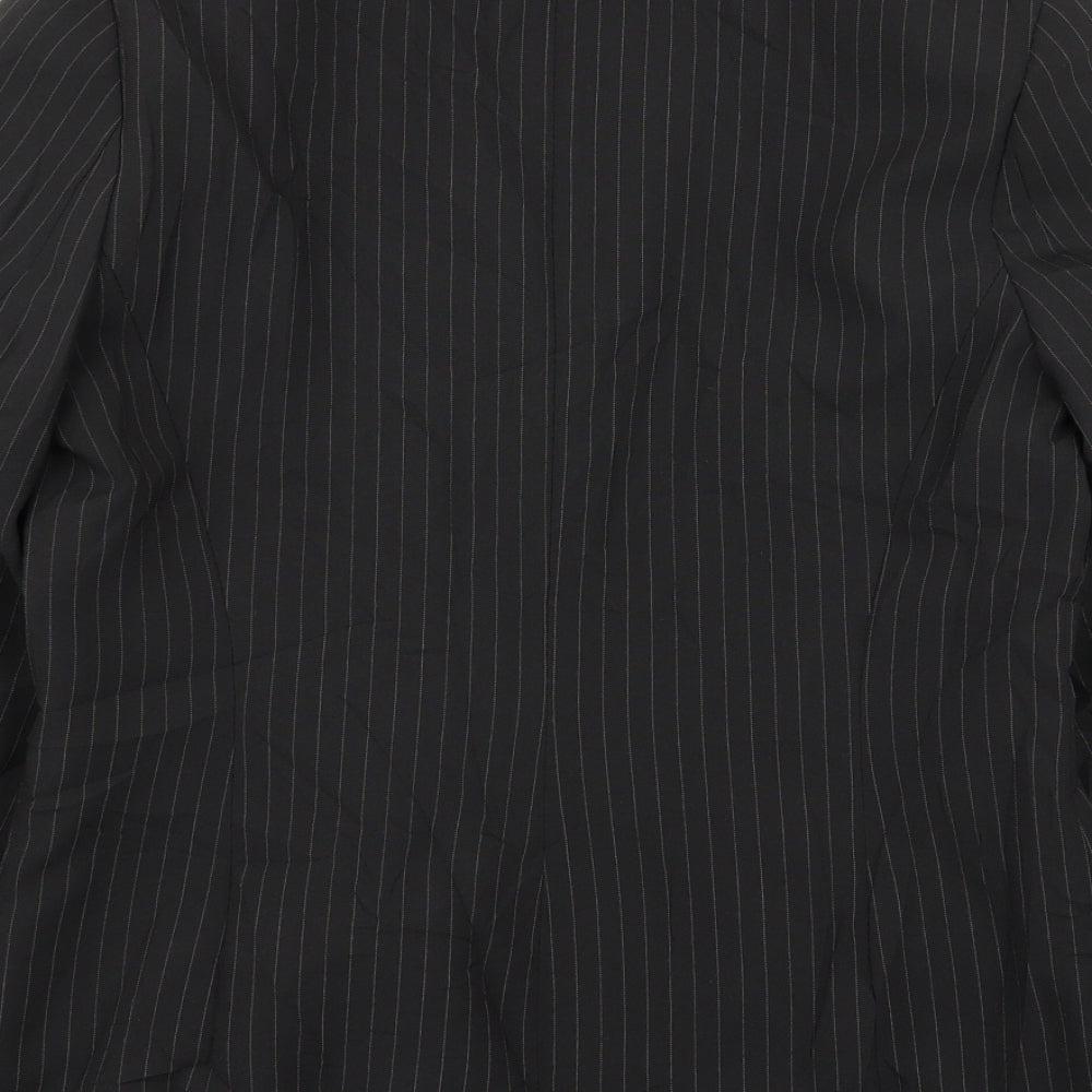 Dorothy Perkins Womens Black Striped Jacket Blazer Size 12