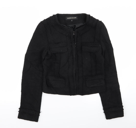 Warehouse Womens Black Jacket Blazer Size 8
